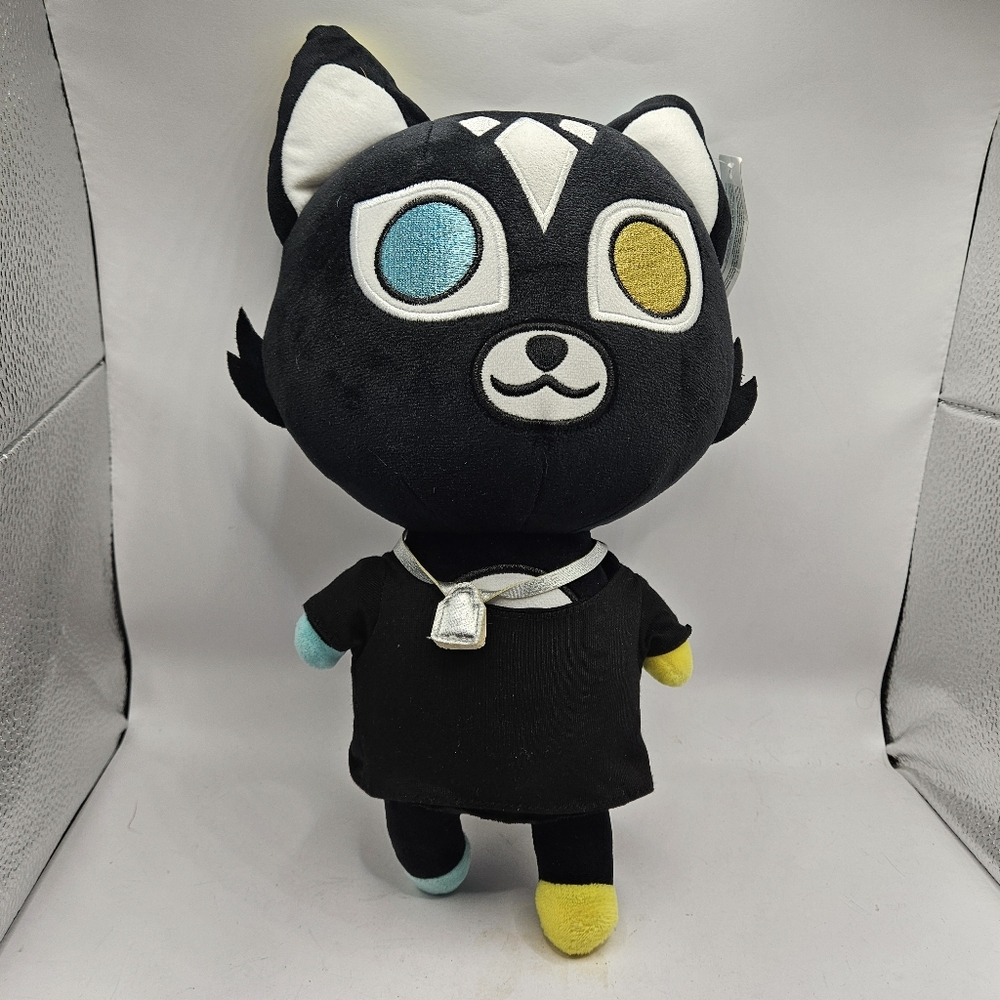 Krew District KF Teddy Black Cat Plush 12" Roblox Game Stuffed Animal Toy Used. 